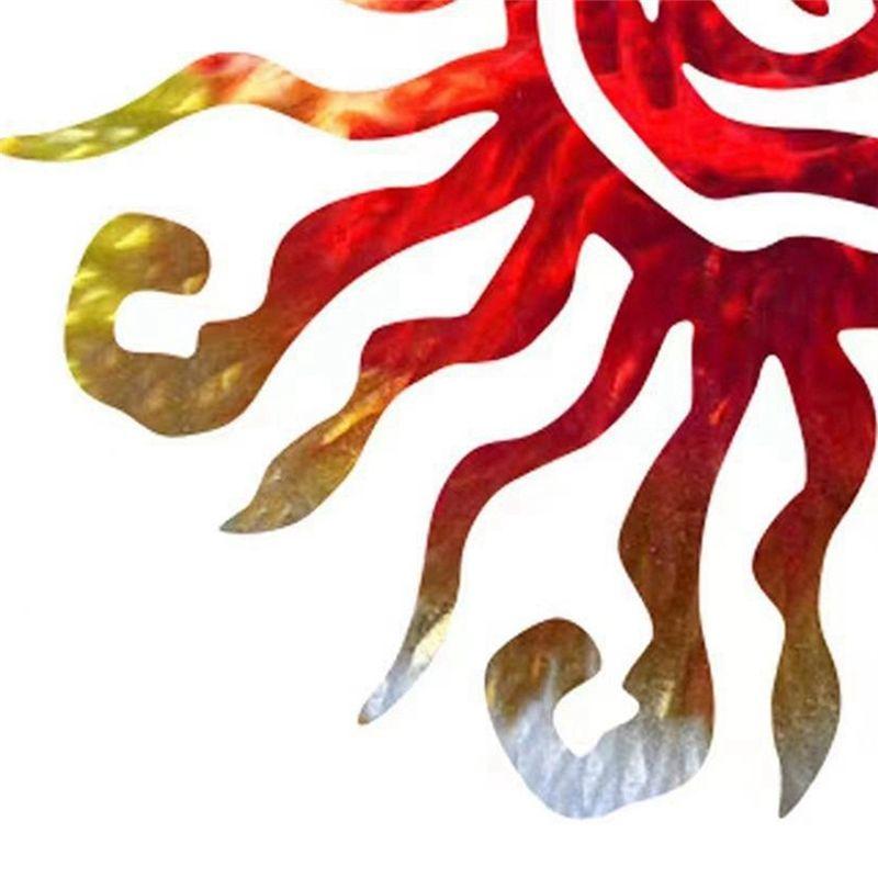ABUL-Sun God Metal Wall Art Indoor/Outdoor Decor -12.2In Coral Rust Proof Wall Decor For Bedroom,Garden,Patio And Farmhouse
