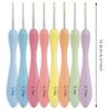 8PC/SET DIY Hand Knitting Tool, Fine Single Pointed Sweater Needle, Large Curved Handle Aluminum Crochet Hook, Size 1.0mm-2.75mm