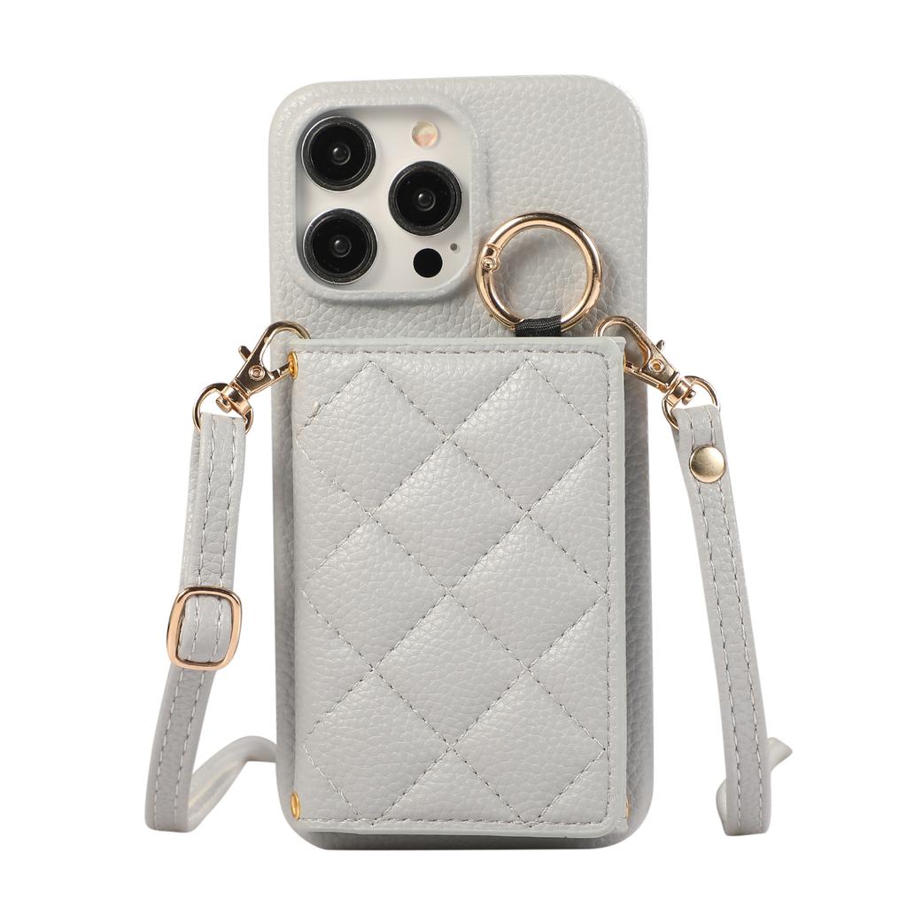 Crossbody Triple Fold Cards Solt Ring Holder Wallet Leather Case For iPhone 16 Pro Max 15 Plus 14 13 12 11 7 8 SE 2022 Bag Cover
