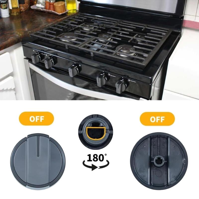 Replacement Knob For Gas Stove WFG320 WFG505 WFG510 WFG520 WFG524 Models Plastic Materials Easy To Installion
