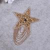 Clothes Patch Multi-purpose Shiny Rhinestone Inlaid Tassel Design Sparkling DIY Handmade Five-pointed Star Jacket T Shirt Applique Sticker for Scarf