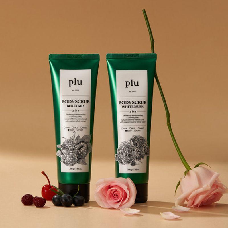 plu [1+1] Original Body Scrub 200g 200g white musk + 200g rosemary herb