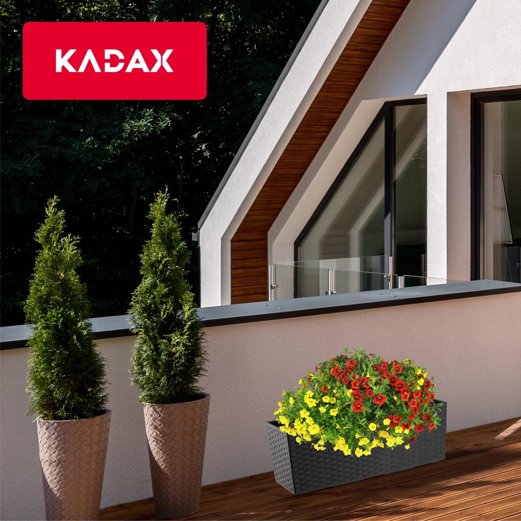 KADAX Balcony Box Flowerpot + Insert 19x56cm