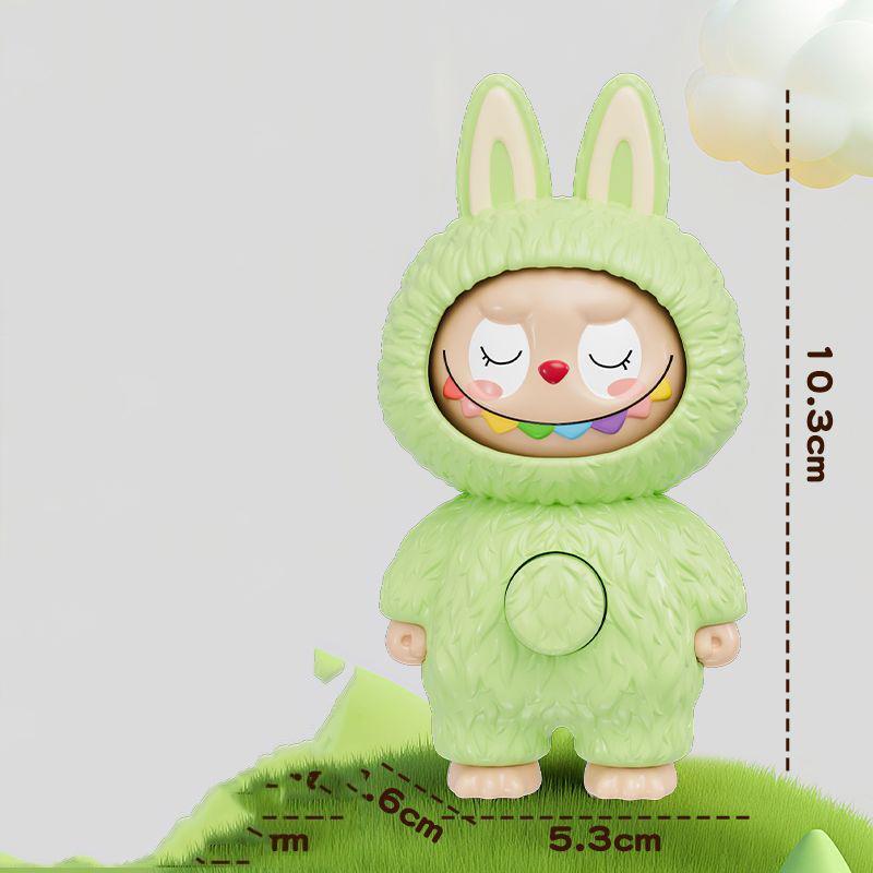Internet Celebrity Labubu Cartoon Toy Pendant, Face Changing Keychain Figurine Decoration, Creative and Cute, Super Cute