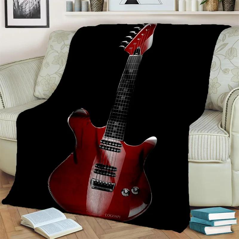 HD Classical Guitar Electric Guitar Blanket,Soft Throw Blanket for Home Bedroom Bed Sofa Picnic Travel Office Cover Blanket Kids