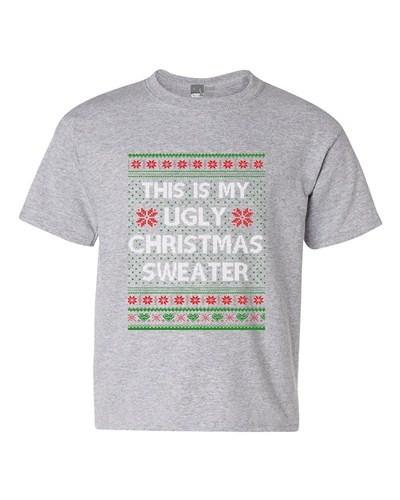 This Is My Ugly Christmas Sweater Funny DT Youth Kids T-Shirt Tee Unisex T-Shirt XL