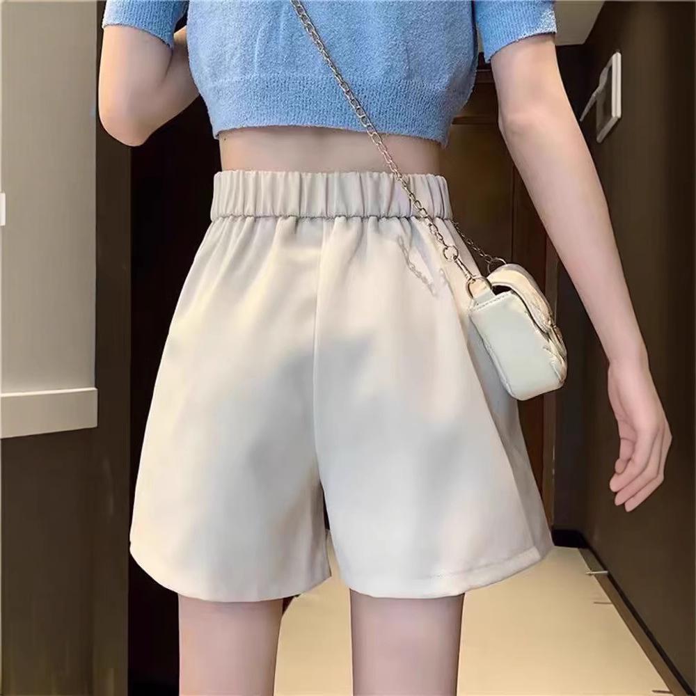 Women's Summer Wide-Leg Pleated High-Waist Slimming A-Line Shorts