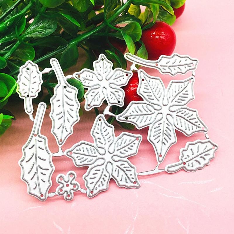 Floral Leaves Cutting Dies Embossing Die Cuts Template for Kid Gift Card Making DIY Paper Craft Scrapbooking Photo Album