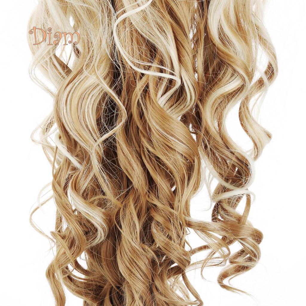 Perucă ondulată blondă Tenfyer, la modă pentru femei, cu păr natural ondulat, peruci cosplay