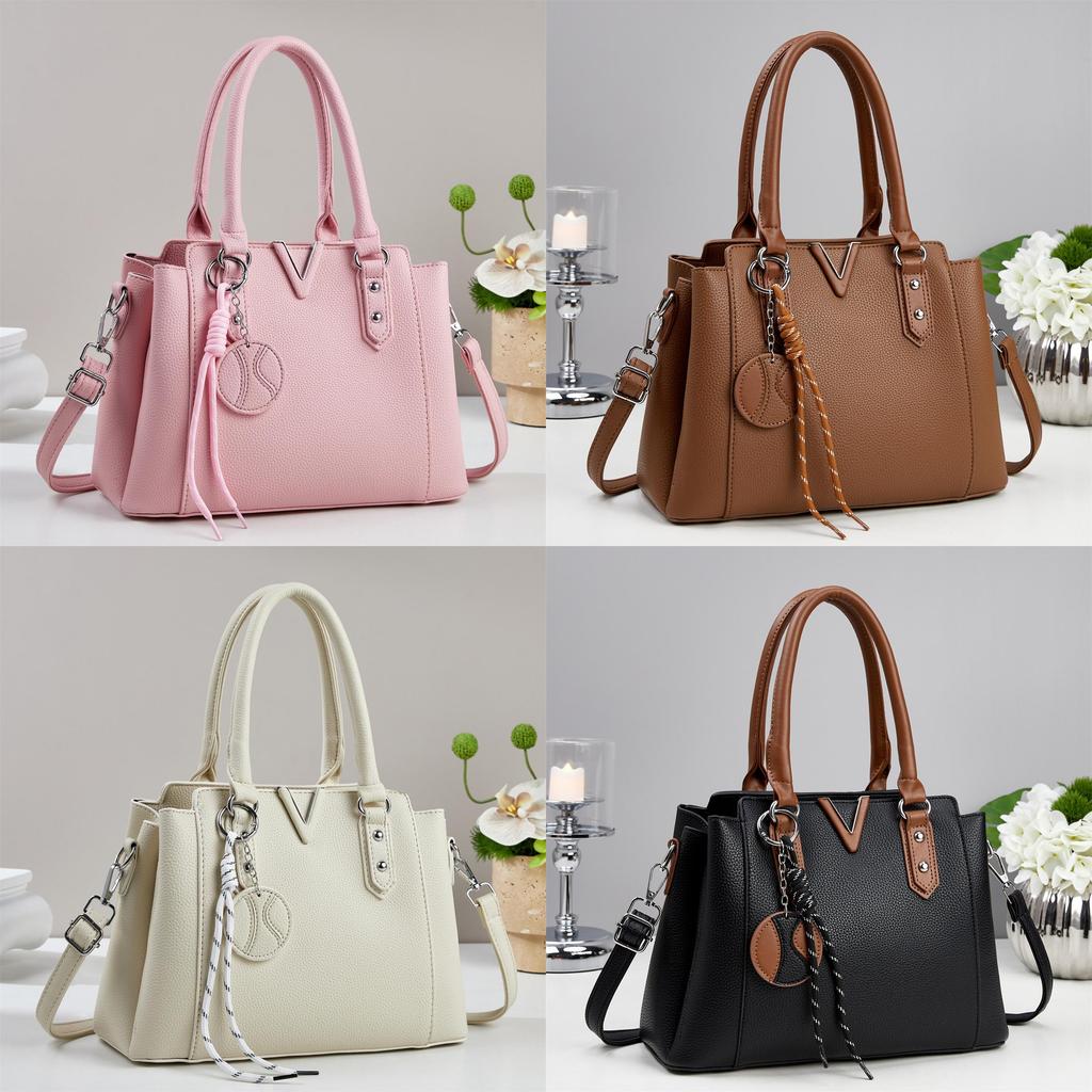 Stylish Ladies Handbag Made Of Pu With Zipper Closure For Office Use