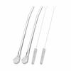 2pcs set Food Grade Stainless Steel Stainless Steel Straw Spoon Filter Straw Spoon  For Milkshake