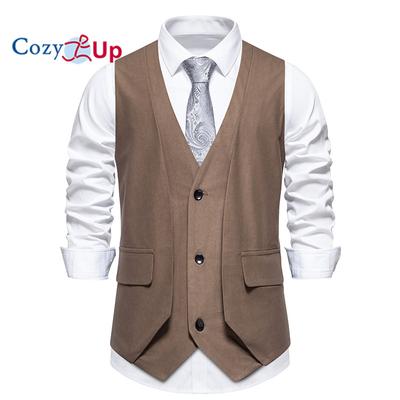 Cozy Up Herren-Weste, formelle Mode, mehrlagige Weste, Business-Anzugweste für Hochzeit