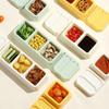 4PCS Square Hot Pot Dipping Bowl Plastic Sauce Separate Grid Plate Seasoning Dish  Hotel