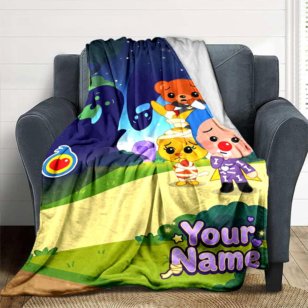 Plim Plim Customize Your Name Blanket Multi-purpose Customizable Blanket Comfortable Throw For Office Home Decor Picnics Bedding for All Occasions