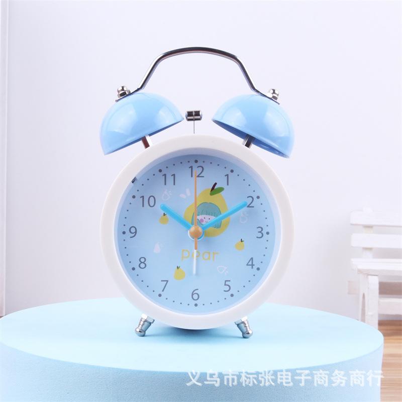 1 Inch Silent Alarm Clock, Candy-colored Bell Clock, Multi-function Luminous Clock for Students, Small Clock