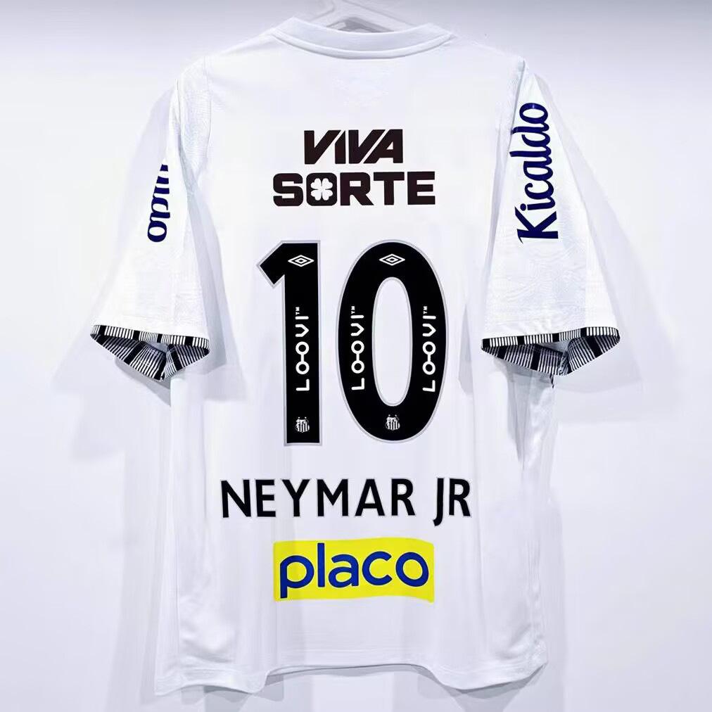 Wholesale Brazil 12-13 Santos Home Retro Jersey No. 11/No. 10 Neymar Short-sleeved Adult Football Jersey