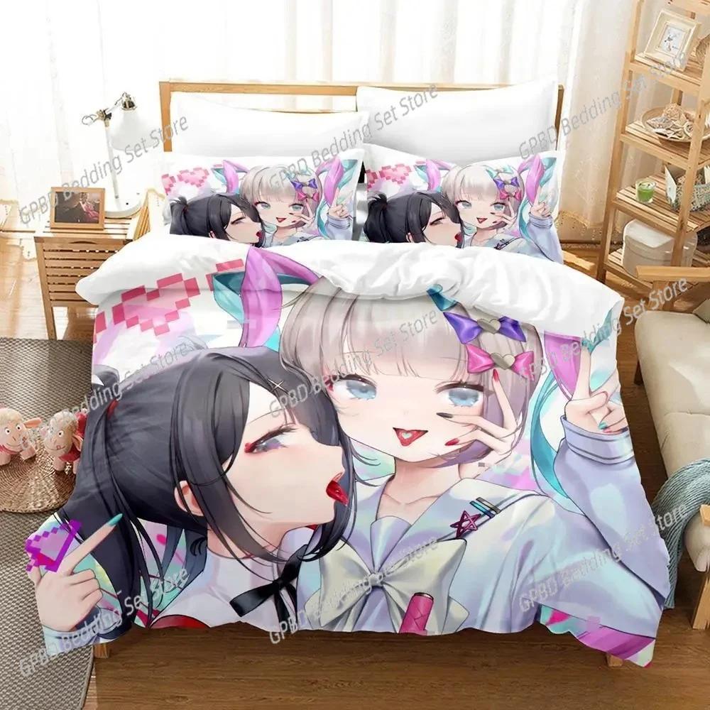 Comforter 3D Print Anime Kawaii Girls Needy Girl Overdose Bedding Set Bedroom Soft Modern S Comefortable