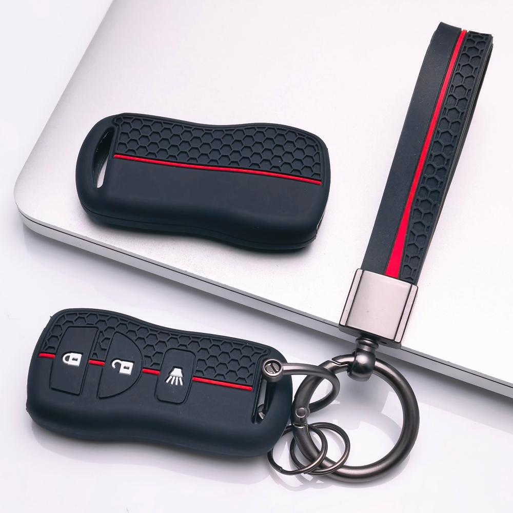 Key Fob Cover for Nissan Altima Sentra Models Keys Perfect Rogue Maxima Murano Pathfinder with Keychain Anti-Scratch Guard Shockproof Protection