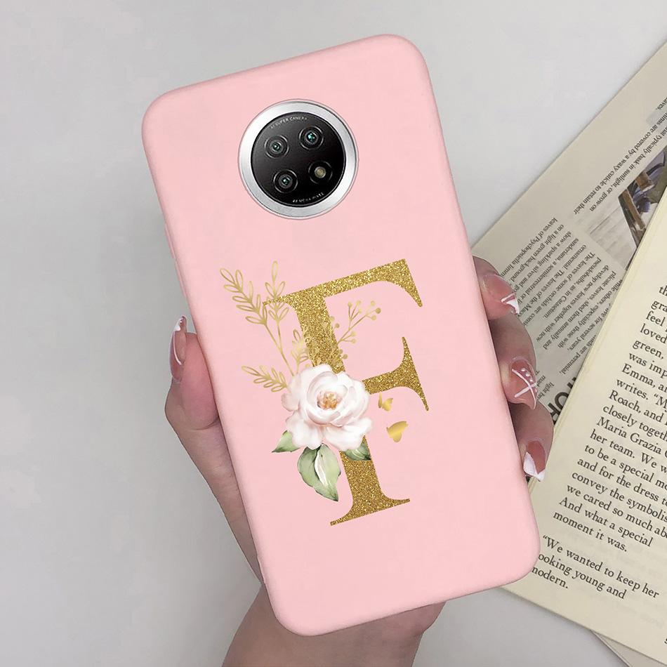 Flower Letters For Xiaomi Redmi Note 9T 5G Case Cover Soft Silicone Bumper Protective Phone Cases For Redmi Note9T 9 T Fundas