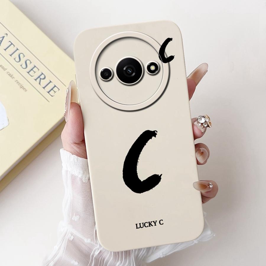 For Xiaomi Redmi A3 Back Cover Popular Letter Protector Soft Silicone Phone Cases For RedmiA3 A 3 4G Xiaomi Poco C61 Funda