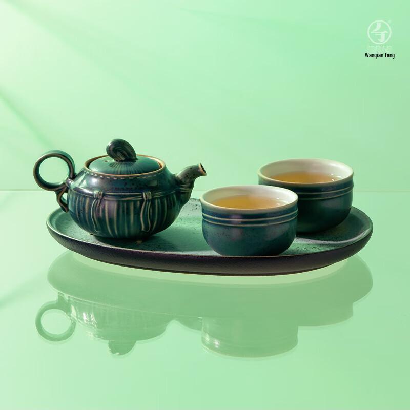 Edenus Tang Palace Green Glaze Ceramic Kung Fu Tea Set