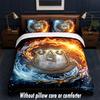 Everton Fußball Design Bett Bettwäsche Set 1 Bettbezug + 2 Kissenbezüge Weich Atmungsaktiv Haushalt Bettwäsche