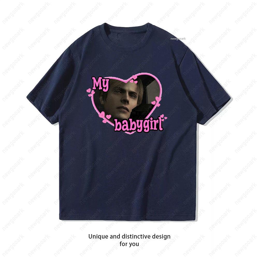 I Love My Fictional Boyfriend Leon Kennedy TShirt Women Unisex Casual Cotton Graphic T Shirts Girlfriend Gift Shortsleev Vintage