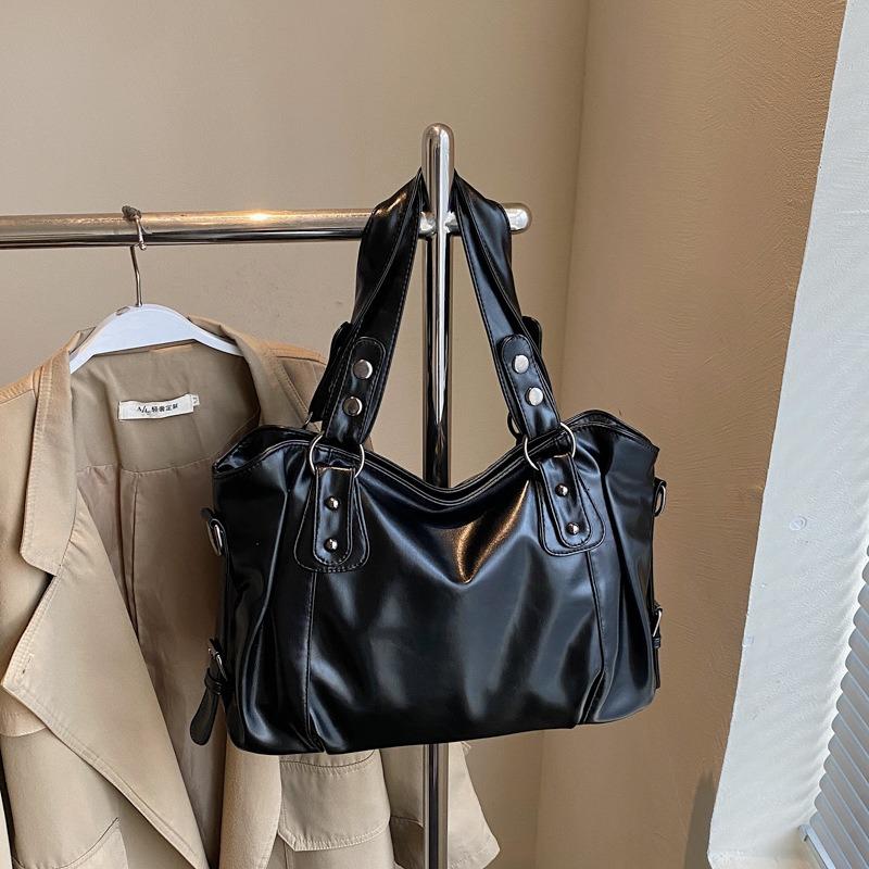 Retro Bag Women's Large-capacity New Casual Messenger Commuter Bag Popular Portable Class Tote Bag