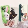 Cartoon Case For Realme GT2 Pro RMX3301 /  Realme GT Neo2 GT 2 Bumper Soft Liquid Silicone Back Cover Flower Luxury Phone Shell