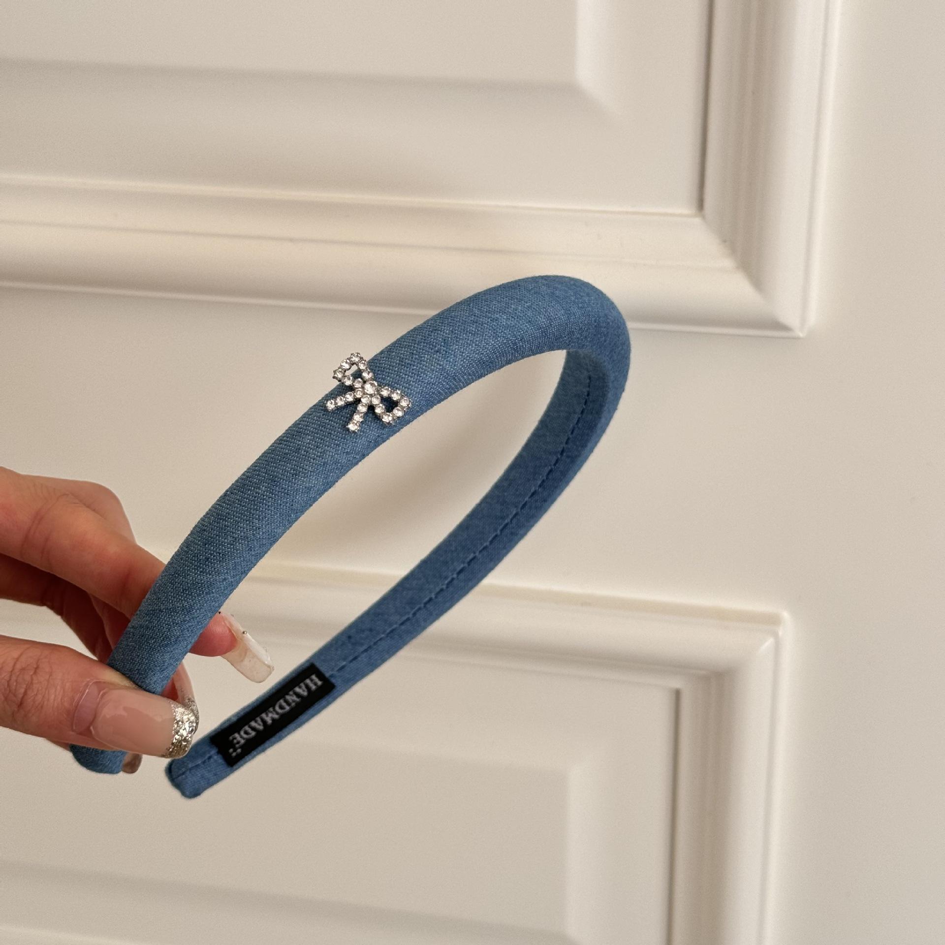 

Повязка на голову для женщин, аксессуары для волос, лента, корейский, стразы, бант, обруч, винтажный, популярный, ведущий, модный, макияж, k-pop, йога, новинка