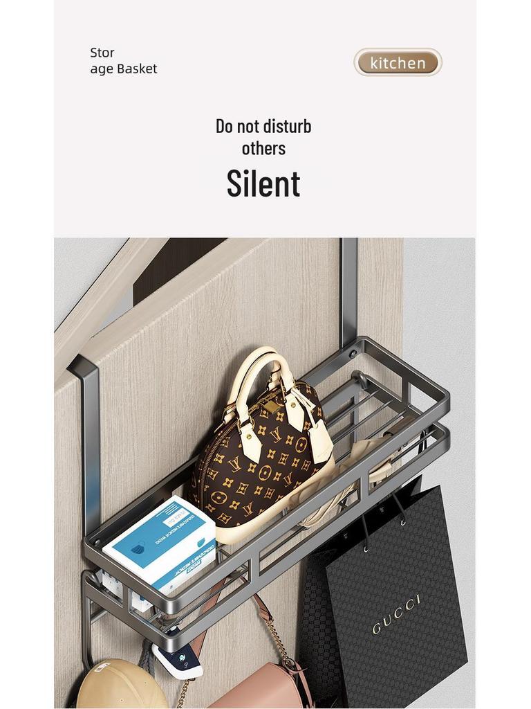 Adhesive No-Drill Door Hook Rack for Clothes