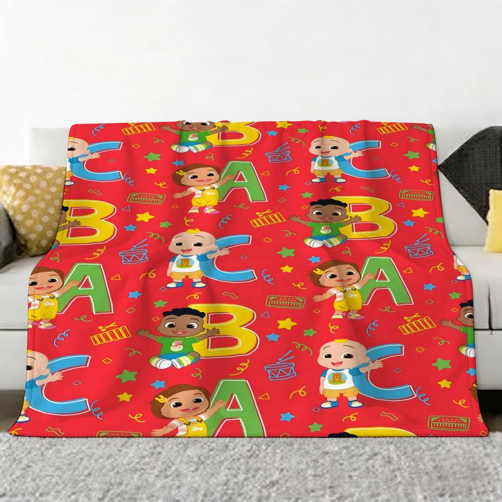 Coperta morbida e accogliente in flanella Cocomelon per divano, camera da letto e altro