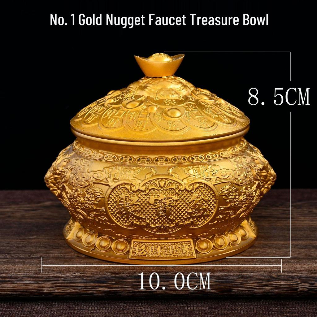 Dragon Head Treasure Basin with Lid: New Home Moving Opening Gift Ornament