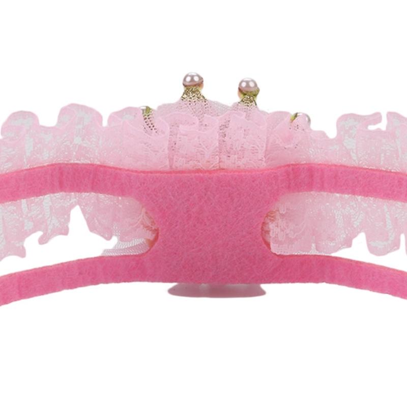 Birthday Pet Neckerchief Dog Cats Neck Wrap Birthday Costume Crown Studded Pompoms Dog Necktie