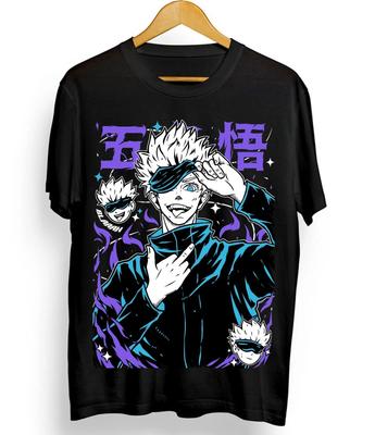 Gojo Satoru TShirt Jujutsu Kaisen Sukuna Megumi Itadori Horror Shirt Black