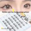 Beginner Soft No-Knot Glue-Free Sunflower False Eyelashes - Double-Tipped, 10 Rows, Segmented Clusters