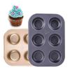 6 Cup Cupcake Pan Muffin Tray Cupcake Mold Muffin Pan Carbon Steel Baking Pan Non Stick Bakeware Biscuit Pan Microwave Cake
