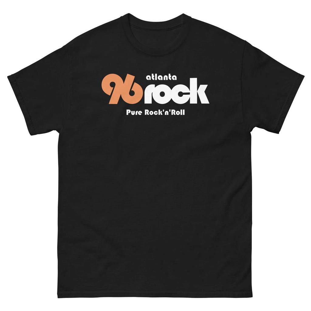 96 Rock Atlanta Radio Black Graphic T shirt Unisex classic tee