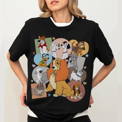 Cute Lady And The Tramp Dogs T Shirt Unisex 8