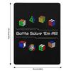 Gotta Solve 'Em All! Puzzles Throw Blanket Compact Warm Blanket for Car Road Trip