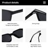 Ochelari de Soare Dublu Culoare cu Brațe Stripate Vintage Protecție UV400 Ochelari Trendy de Designer pentru Femei