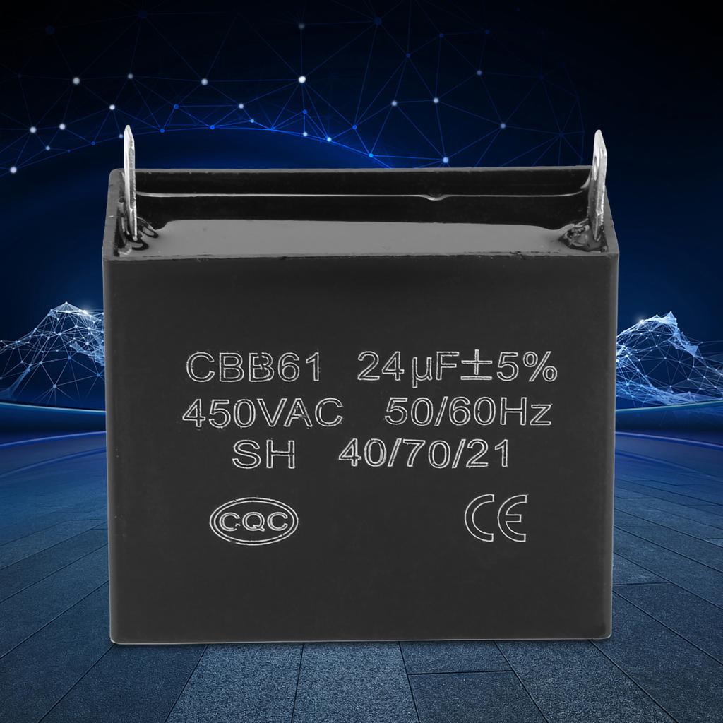 CBB61 Starting Capacitor Generator 450V AC 24uF 50 60Hz for 400 350 300 250VAC UL RU Listed