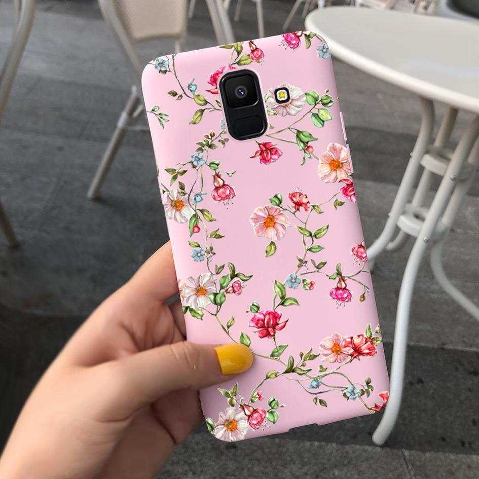 For Samsung Galaxy A6 2018 Case SM-A600F Cute Sunflower Astronaut Phone Cover For Samsung A6 Plus 2018 A6Plus A6+ SM-A605F Coque
