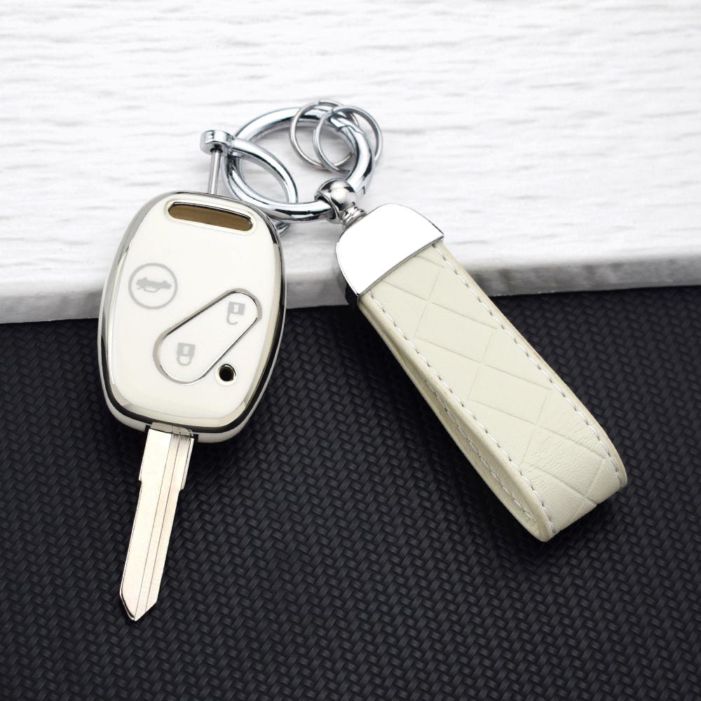 2/3/4 Button TPU Car Key Case Cover for Honda Fit CIVIC JAZZ CR-V Accord Pilot Freed StepWGN Insight Key Shell Bag Key Chain Set
