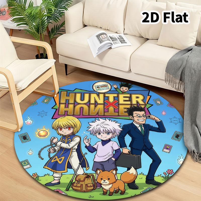Hunter X Hunter Round Area Rug Carpet Rug For Living Room Bedroom Sofa Playroom Decor Nonslip Floor Mat