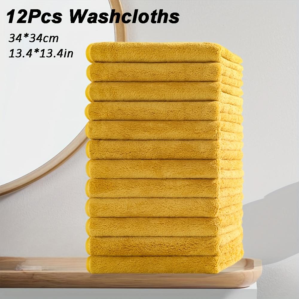 high quality12pcs Microfiber Washcloths 13.4x13.4 Inch - High Absorbency, Soft & Durable Multi-Purpose Cleaning Cloths for Kitchen, Bathroom, Hands &