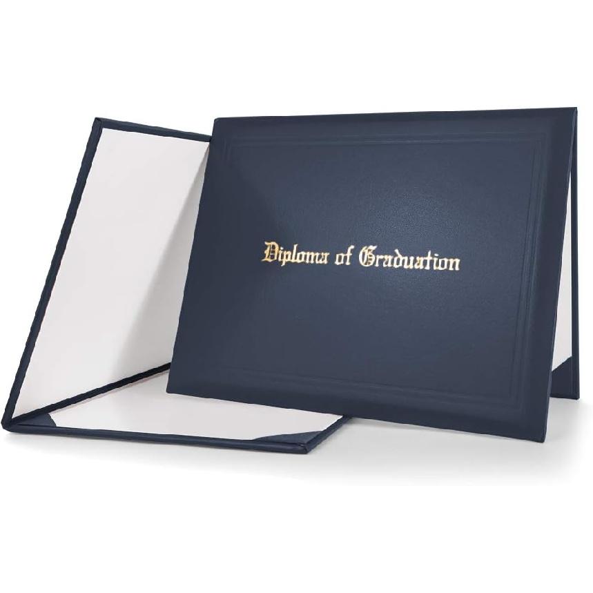 GraduationMall Handcrafted Imprinted Diploma Cover 6" X 8" (Royal)