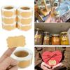 300Pcs/Roll Self-adhesive Kraft Paper Stickers Organizer Label Gift Tags Sealing Jar Tag