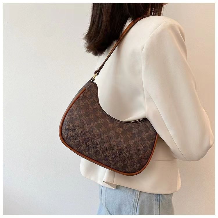 

Новая модная напечатанная сумка через плечо из искусственной кожи, повседневная сумка через плечо в форме полумесяца, подмышечные сумки Underxual