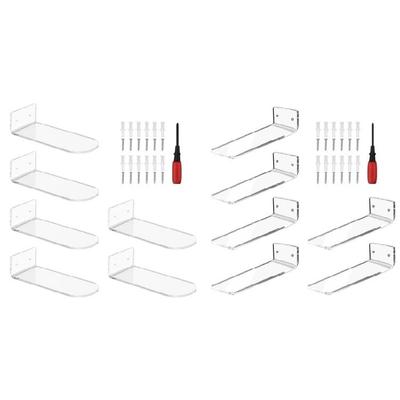 Space Saving Acrylic Wall Shelves Practical Acrylic Floating Wall Shelves for Shoes Space Saving Shoes Display Holder